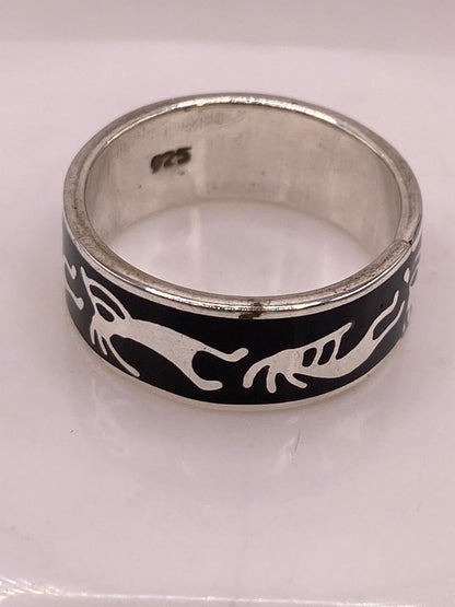 Anillo de Plata .925 con Figura Prehispánica, sello de autenticidad Plata Ley .925