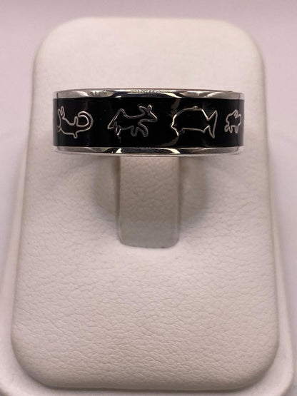 Anillo de Plata .925 con Figuras de Animales — vista lateral
