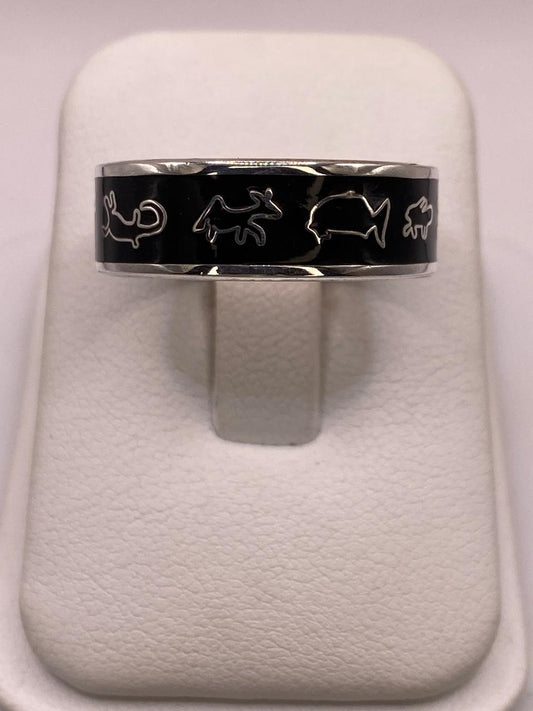 Anillo de Plata .925 con Figuras de Animales — vista lateral