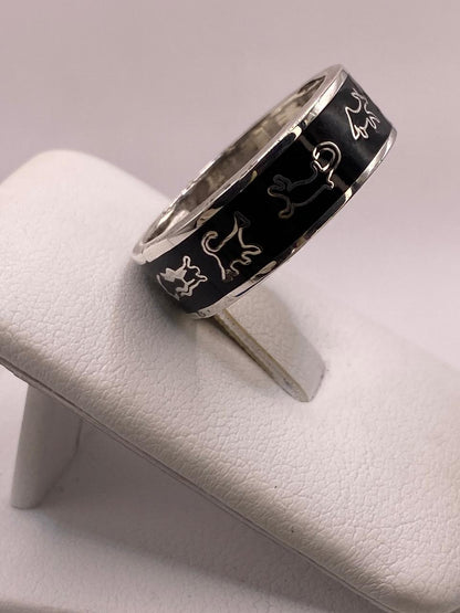 Anillo de Plata .925 con Figuras de Animales, vista frontal