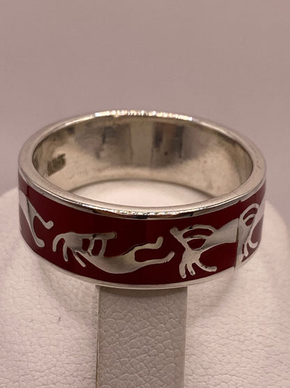Anillo de Plata .925 con Figuras Zoomorfas, sello de autenticidad Plata Ley .925