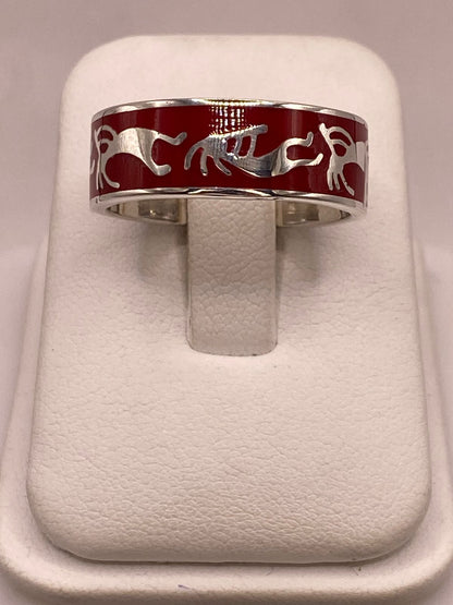 Anillo de Plata .925 con Figuras Zoomorfas, vista lateral
