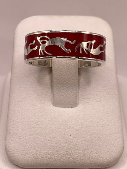 Anillo de Plata .925 con Figuras Zoomorfas — ángulo diagonal