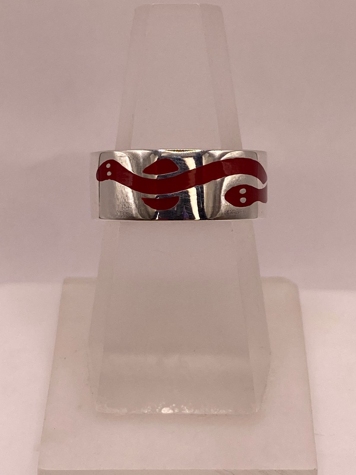Anillo de Plata .925 Forma de Serpiente, vista lateral