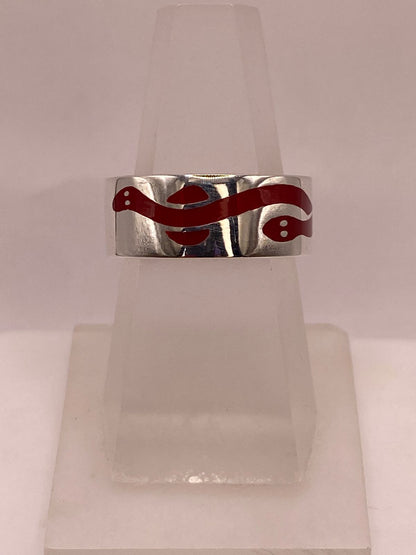 Anillo de Plata .925 Forma de Serpiente, vista lateral