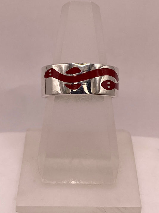 Anillo de Plata .925 Forma de Serpiente — vista lateral