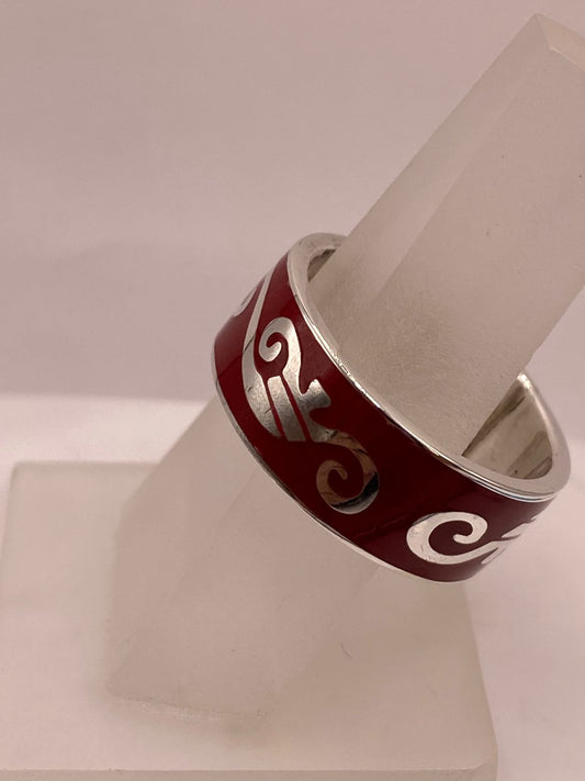 Anillo de Plata .925 Greca Ornamentada, vista frontal