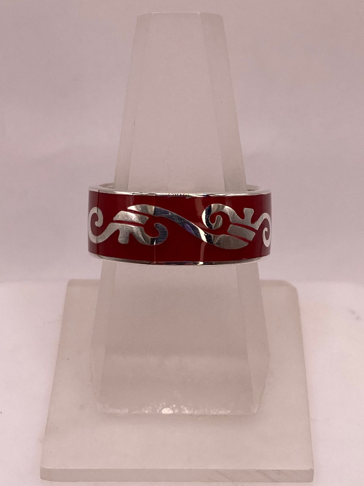 Anillo de Plata .925 Greca Ornamentada — vista lateral