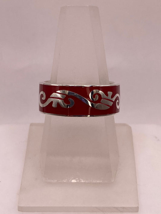Anillo de Plata .925 Greca Ornamentada — vista lateral
