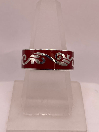 Anillo de Plata .925 Greca Ornamentada, vista lateral