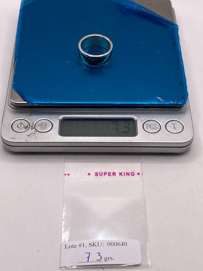 Anillo de Plata .925 con Incrustación de Malaquita – Diseño Geométrico, peso en gramos (báscula)