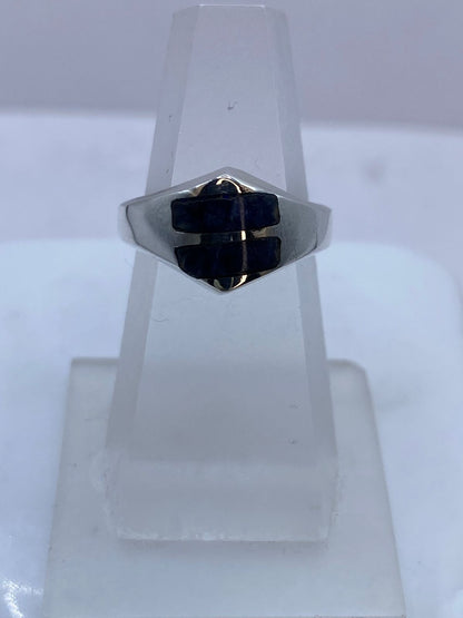 Anillo de Plata .925 con Lapislázuli, vista frontal