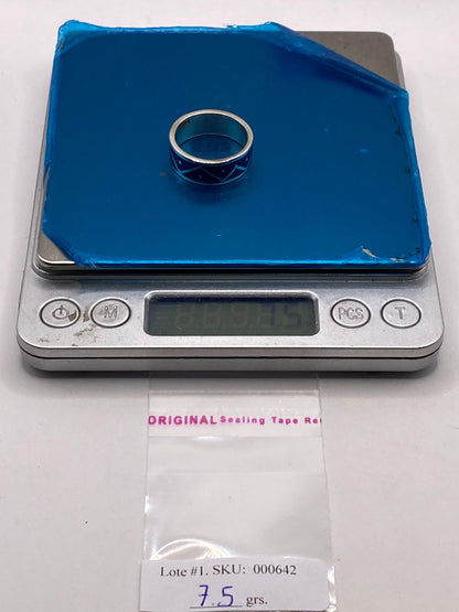 Anillo de Plata .925 con Lapislázuli – Diseño Geométrico, peso en gramos (báscula)