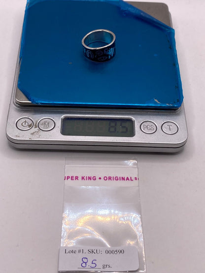 Anillo de Plata .925 con Símbolos de la Suerte, peso en gramos (báscula)