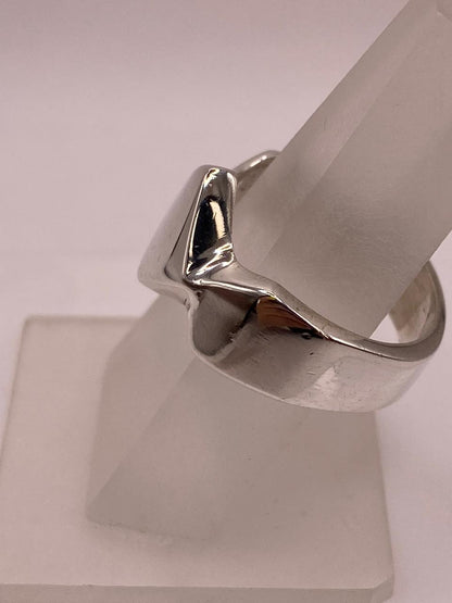 Anillo Rombo Liso en Plata .925, vista superior