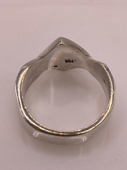 Anillo Rombo Liso en Plata .925, sello de autenticidad Plata Ley .925