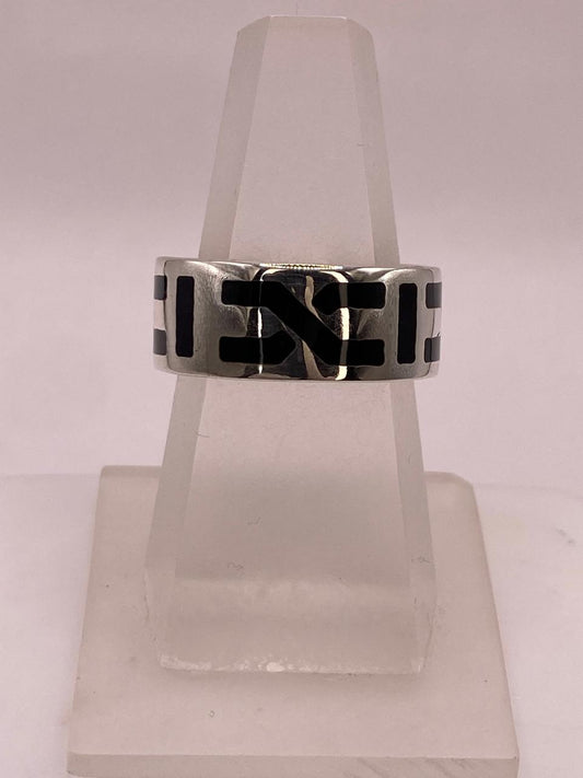 Anillo Sello Geométrico en Plata .925 — vista lateral