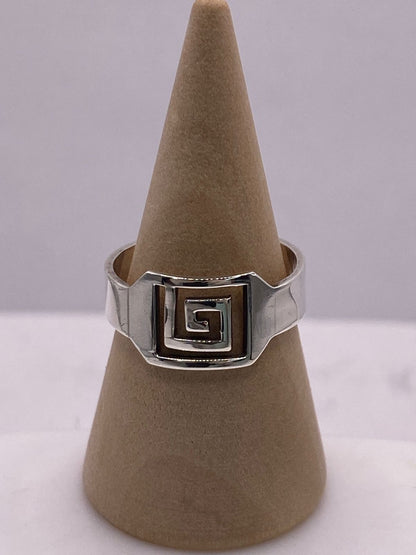 Anillo Sello Greca Moderna en Plata .925