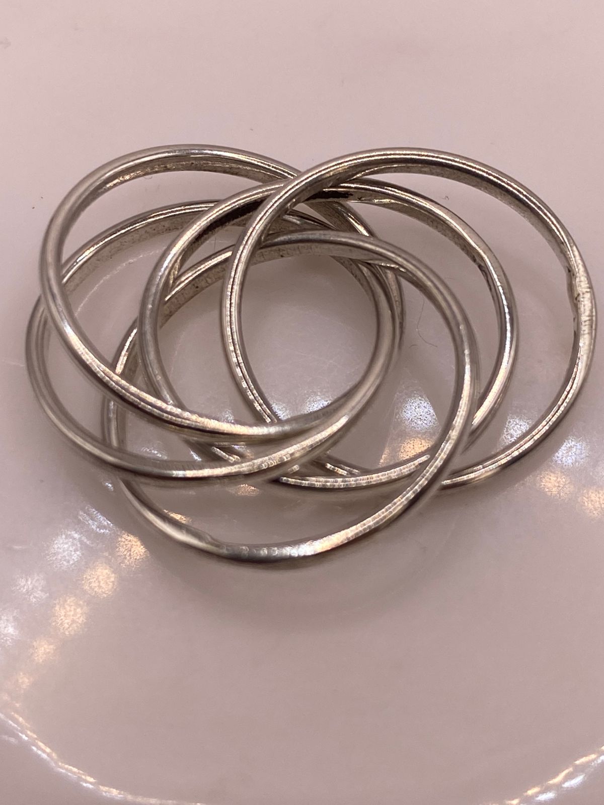 Anillo Semanario Quíntuple en Plata .925, sello de autenticidad Plata Ley .925