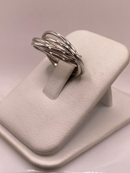 Anillo Semanario Quíntuple en Plata .925, vista frontal