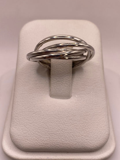 Anillo Semanario Quíntuple en Plata .925, vista lateral