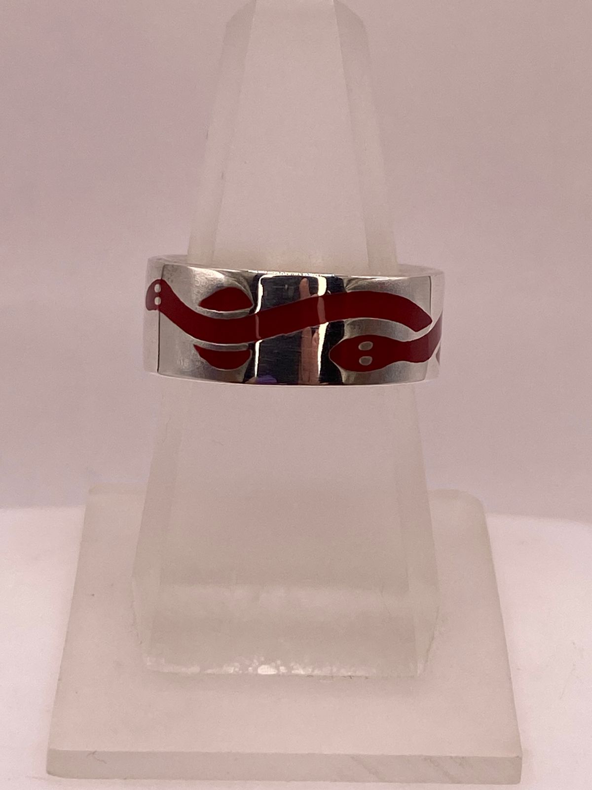 Anillo Serpiente de Plata .925, vista de detalle