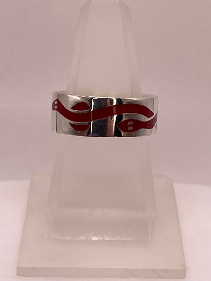 Anillo Serpiente de Plata .925, vista de detalle