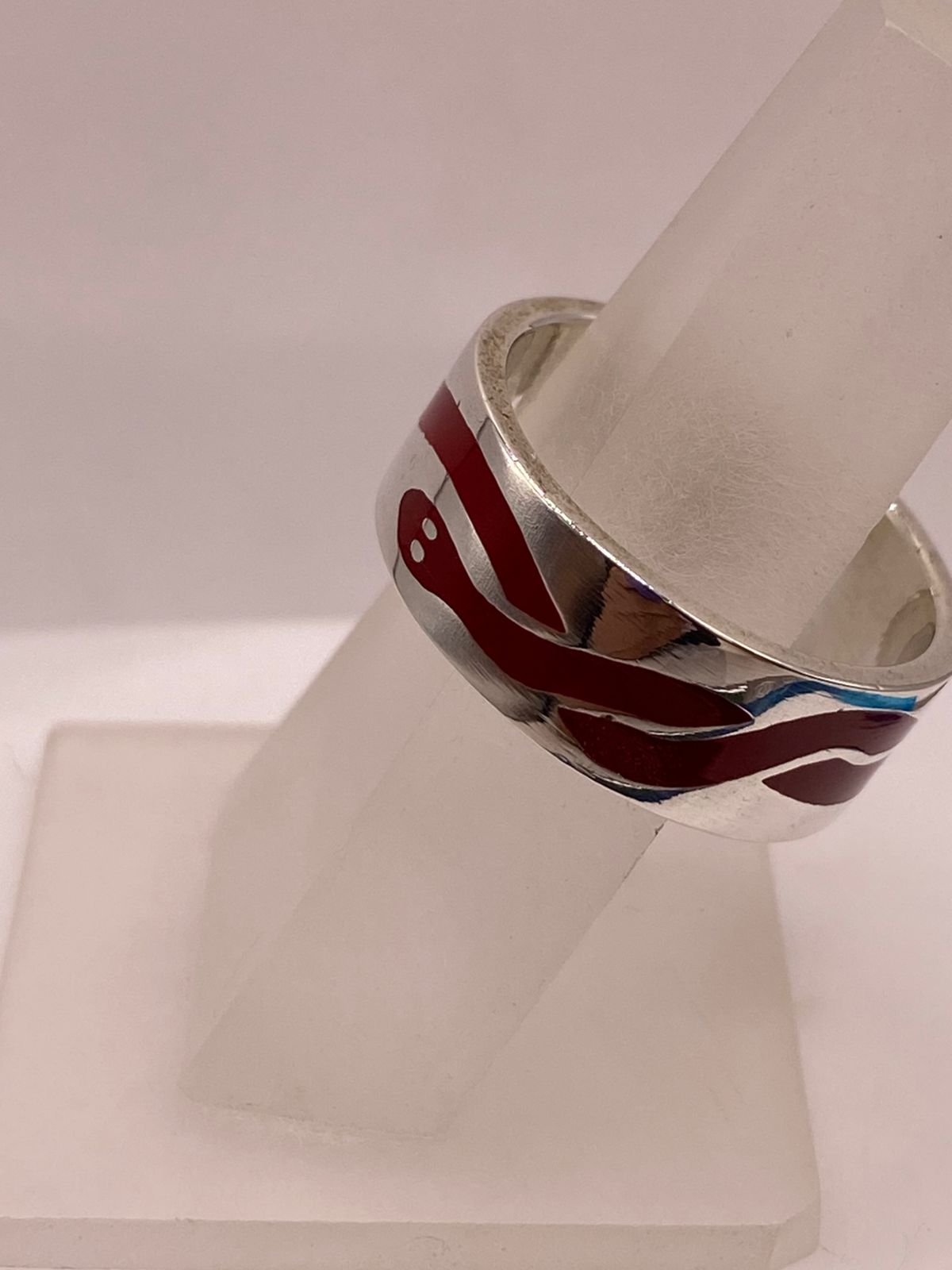 Anillo Serpiente de Plata .925, vista lateral