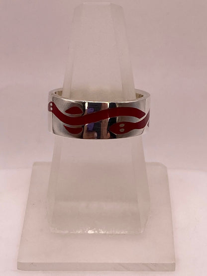 Anillo Serpiente de Plata .925, vista frontal
