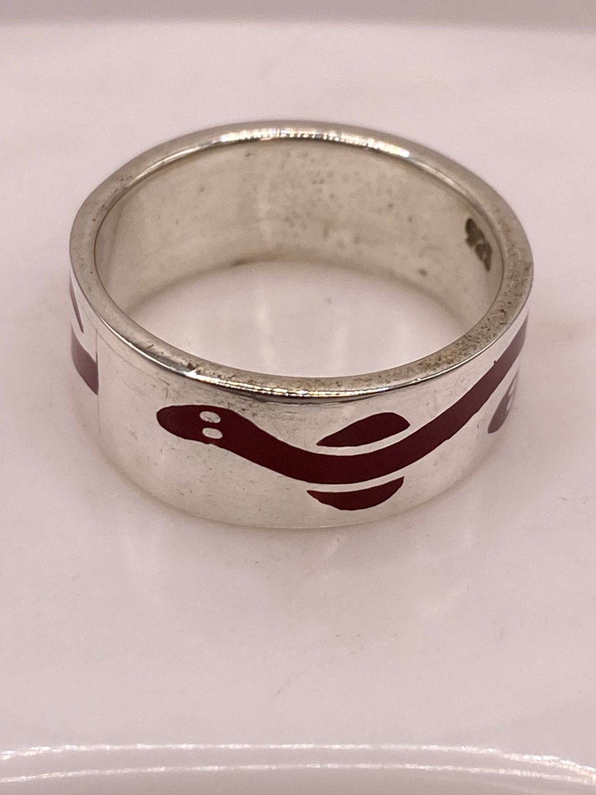Anillo Serpiente de Plata .925, sello de autenticidad Plata Ley .925