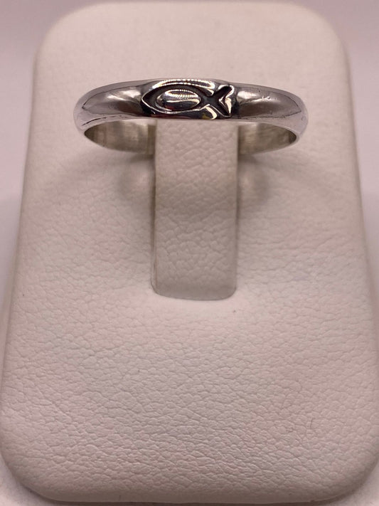 Anillo con Símbolo de Pez (ichthys) en Plata .925 — detalle de acabado