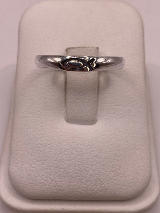 Anillo con Símbolo de Pez (ichthys) en Plata .925 — detalle de acabado