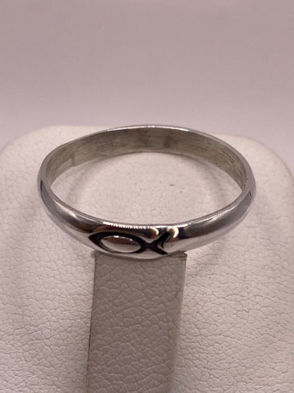 Anillo con Símbolo de Pez (ichthys) en Plata .925, vista posterior