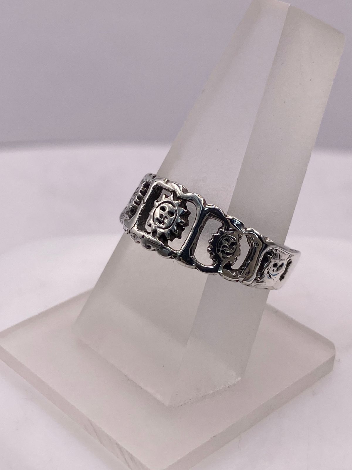 Anillo Sol Místico en Plata .925, vista frontal