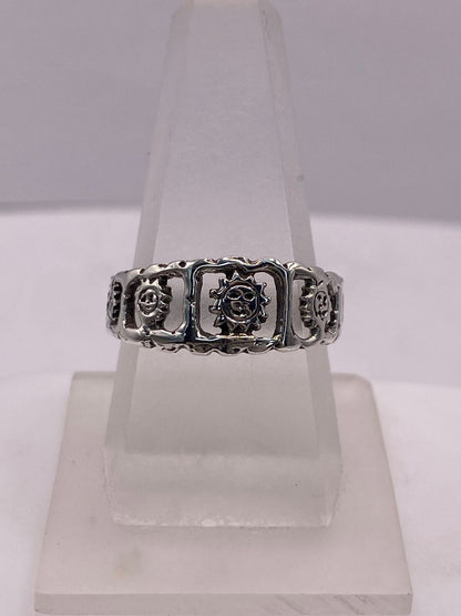 Anillo Sol Místico en Plata .925, vista lateral