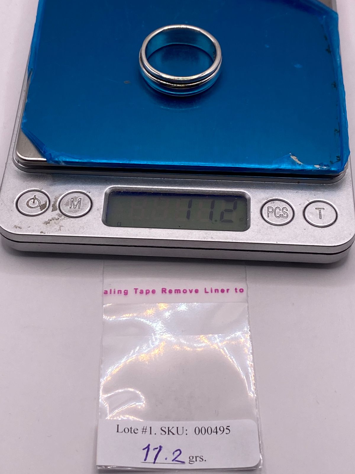 Anillo Spinner Clásico en Plata .925, peso en gramos (báscula)