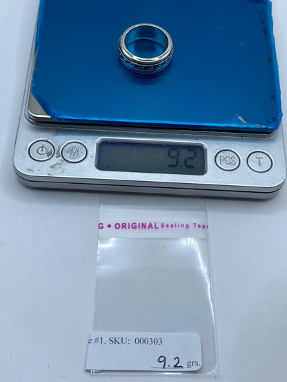 Anillo Spinner Olas Estilizadas en Plata .925, peso en gramos (báscula)