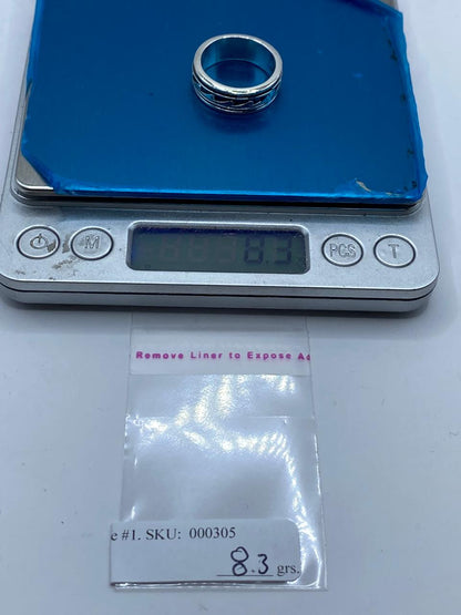 Anillo Spinner Olas Estilizadas en Plata .925, peso en gramos (báscula)