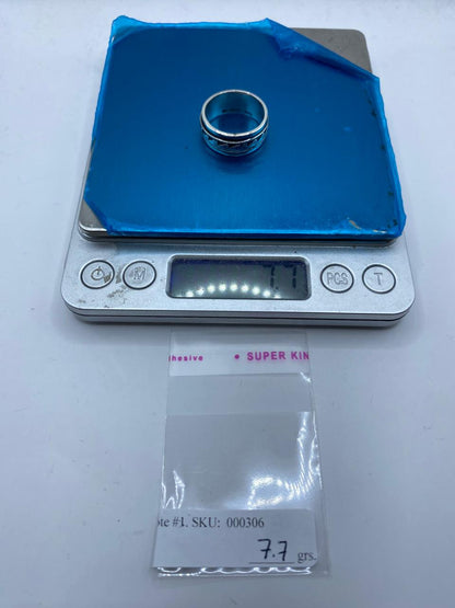 Anillo Spinner Olas Estilizadas en Plata .925, peso en gramos (báscula)