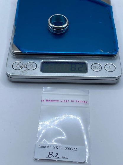 Anillo Spinner de Plata .925 con Diseño de Olas, peso en gramos (báscula)