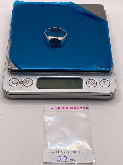 Anillo Tipo Sello Redondo Liso en Plata .925, peso en gramos (báscula)