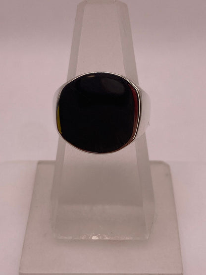 Anillo Tipo Sello Redondo en Plata .925, vista frontal
