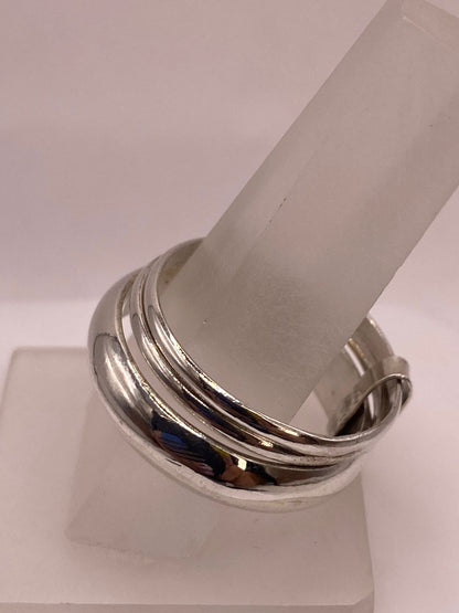 Anillo Triple Entrelazado de Argollas Lisas en Plata .925, vista superior