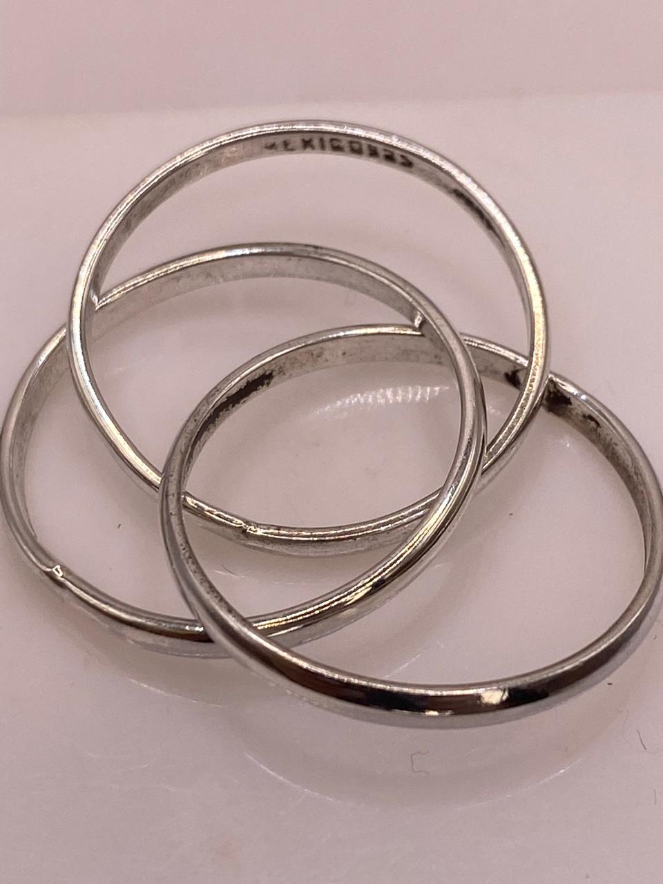 Anillo Triple Entrelazado “fin de Semana” en Plata .925, sello de autenticidad Plata Ley .925