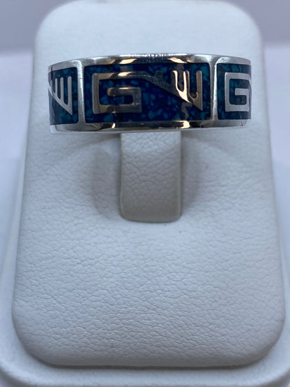 Anillo de Turquesa Geométrica en Plata .925 — ángulo diagonal