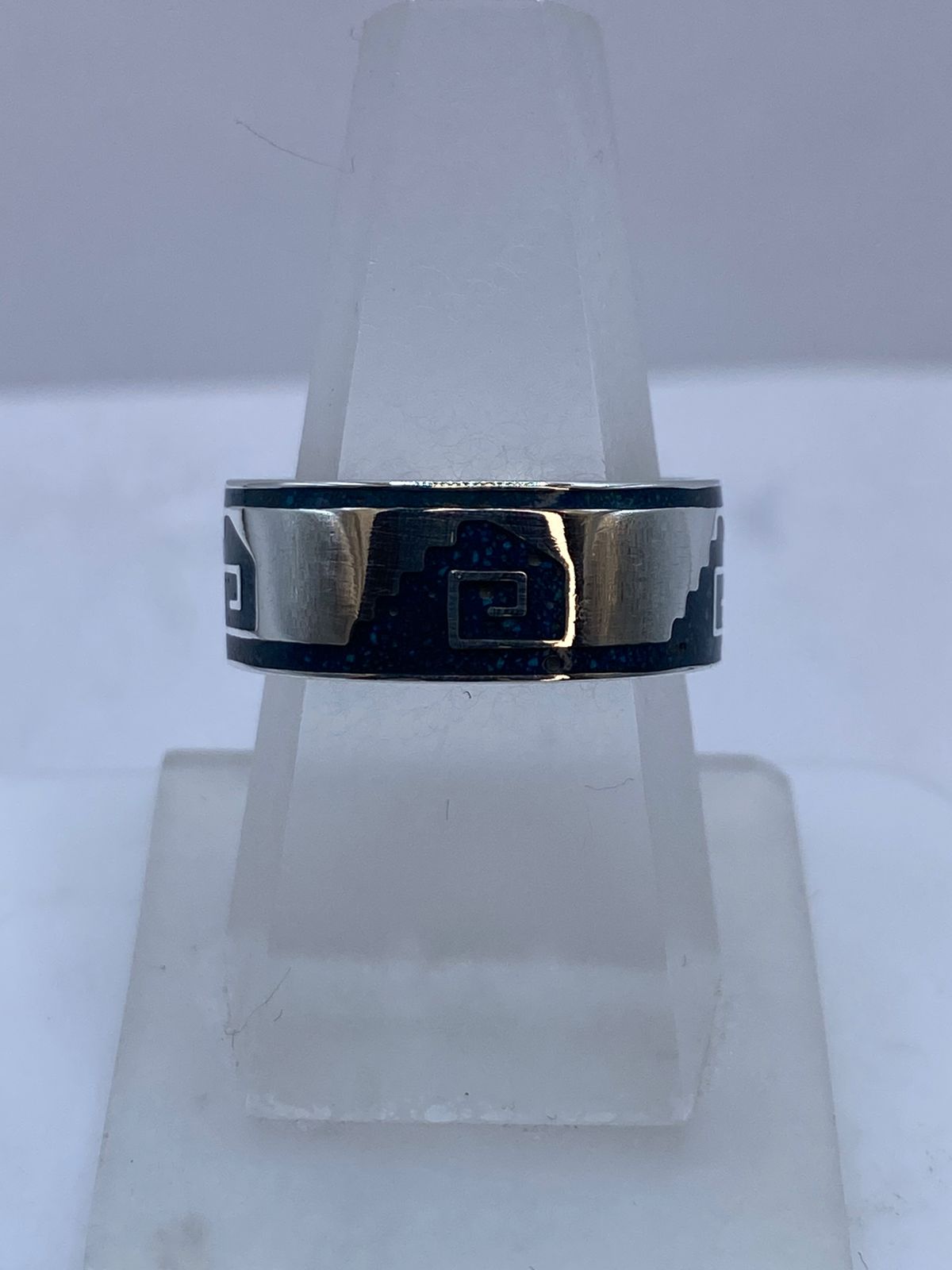 Anillo de Turquesa en Plata .925 – Elegancia Contemporánea, vista frontal
