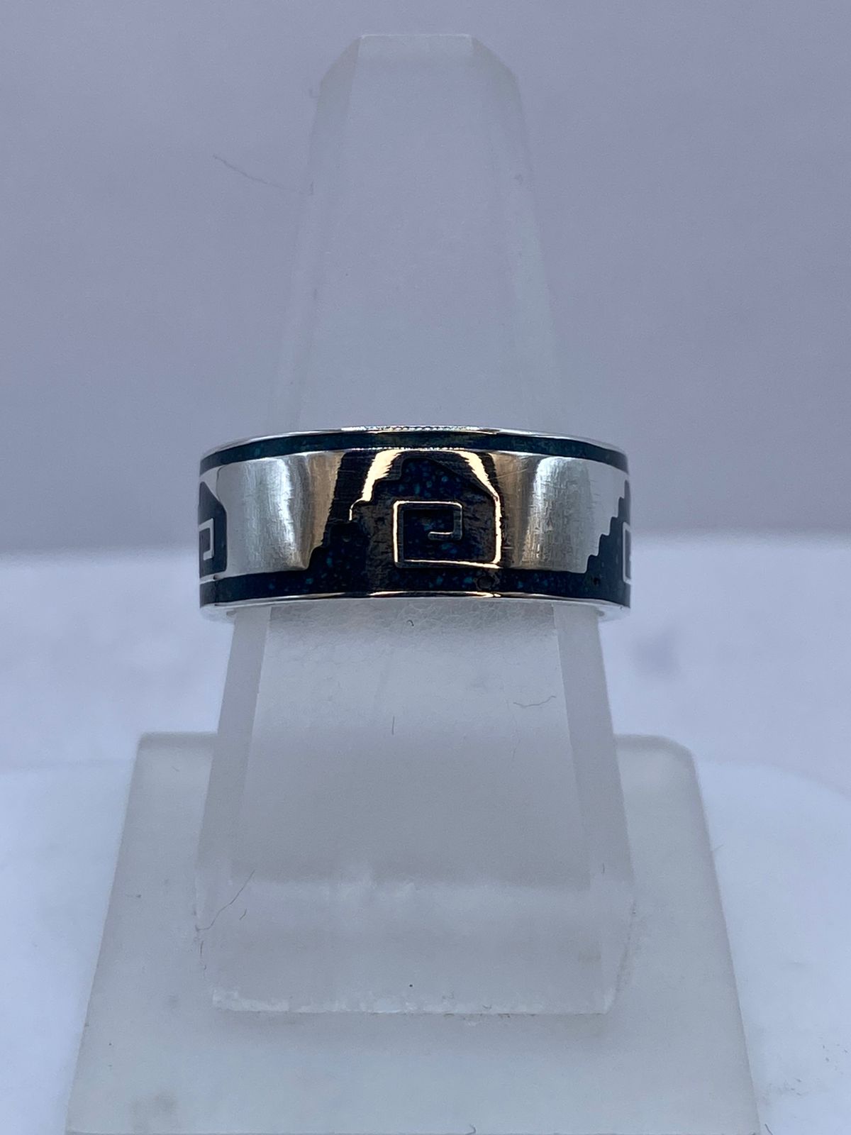Anillo de Turquesa en Plata .925 – Elegancia Contemporánea — vista lateral