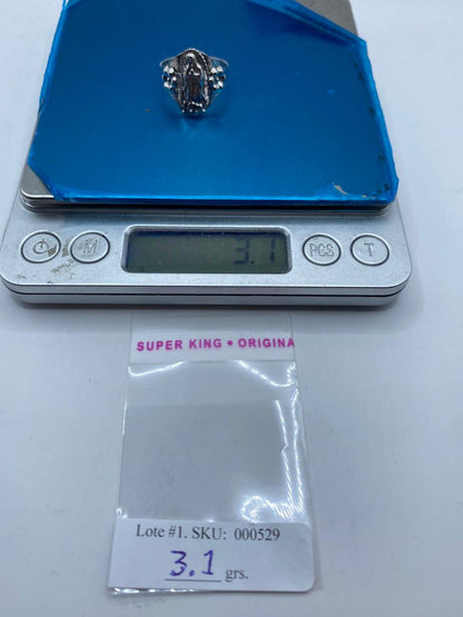 Anillo Virgen de Guadalupe en Plata .925, vista superior