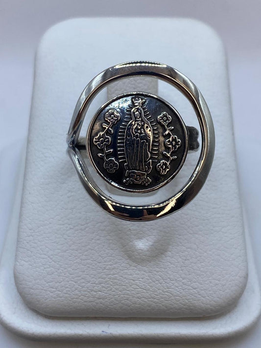 Anillo Virgen de Guadalupe en Plata .925