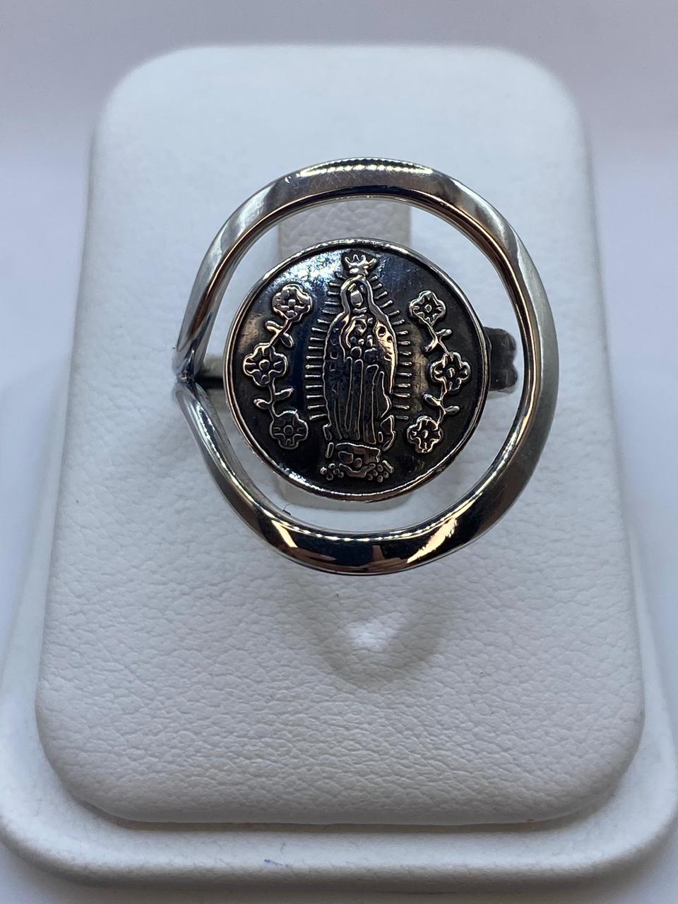 Anillo Virgen de Guadalupe en Plata .925 — vista lateral